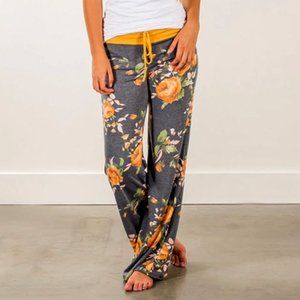 Bergamo Comfy Soft Wide Leg Lounge Pants - Floral